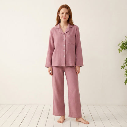 Uni Musselin-Pyjama